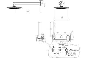 Душевой комплект Boheme Spectre 454-NB С ВНУТРЕННЕЙ ЧАСТЬЮ, nickel brush - 2