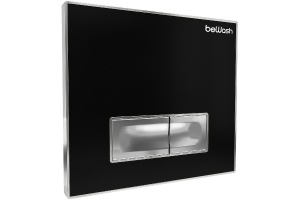 Кнопка смыва для инсталляций beWash Vago черное стекло хром