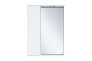 Зеркало-шкаф Misty Лира 50 левое белое глянцевое
