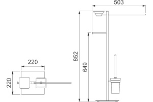 Стойка Timo Selene 14085/03 черная - 2