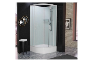 Душевая кабина Frank 100х100 белая стекло прозрачное - 2