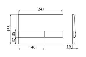 Кнопка смыва AlcaPlast  хром (M1741) - 3