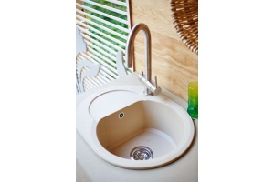 Мойка кухонная Omoikiri Sakaime 60E-BE ваниль - 2