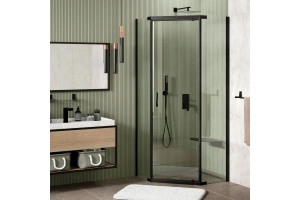 Душевой уголок Wasserkraft Lopau 90x90 профиль черный матовый стекло прозрачное - 2