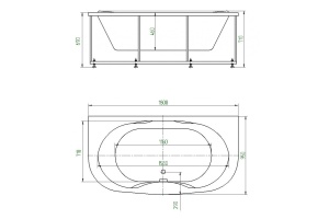 Акриловая ванна Aquatek Мелисса 180x95 MEL180-0000011 - 2