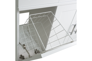 Тумба с раковиной Misty Купер 90 R с бельевой корзиной белый - 3