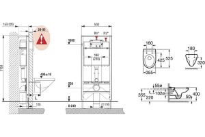 Комплект Roca Victoria ПЭК 893100000 инсталляция + унитаз + сиденье+ кнопка - 3