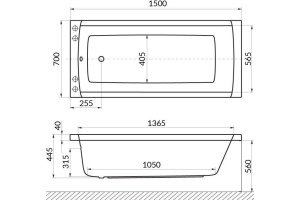 Акриловая ванна Excellent Aquaria 150x70 - 2