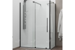 Душевой уголок RGW Tornado TO-48B 100х100 профиль черный стекло прозрачное