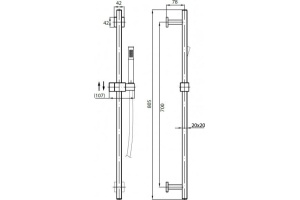 Душевой гарнитур Cezares Quattro C-SD-01 - 2