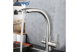 Смеситель для кухни Gappo стальной - 3