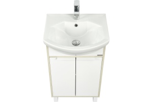 Тумба под раковину Aquaton Рико 50 белый-светлое дерево