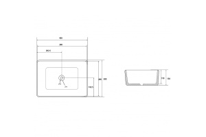 Накладная раковина Abber Rechteck 40 золото матовое - 3