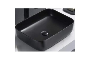 Раковина накладная CeramaLux NC 50 см черный матовый (2105)