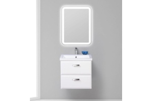 Тумба с раковиной Style Line Лотос 70 Люкс Plus подвесная, белая - 2