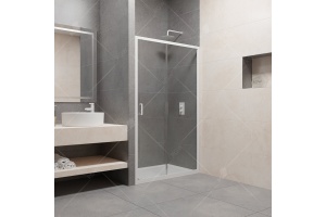 Душевая дверь 120*195 RGW PA-14 W Белый/Прозрачное/6 мм (118-122) (EasyClean)