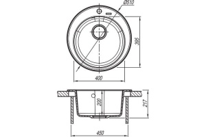 Мойка кухонная Florentina Никосия грей - 2