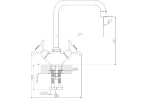 Смеситель для кухонной мойки Rossinka  хром (Q02-72) - 2