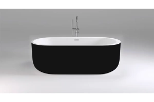 Акриловая ванна Black&White Swan 170х80 черно-белая