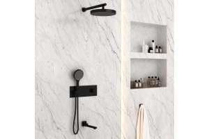 Душевой комплект Vincea Inspire с термостатом черный матовый - 3