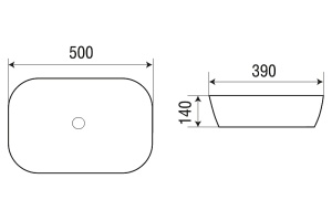 Раковина накладная WeltWasser WW ELBACH M2195 BDG 50 зеленый - черный (10000005750) - 2