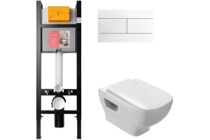 Комплект Jacob Delafon Struktura E21771RU-00 кнопка белая