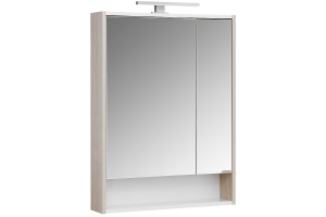 Зеркало-шкаф Aquaton Рико 65 белый-светлое дерево - 2