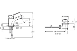 Смеситель Jacob Delafon Brive E75760-CP для раковины - 2