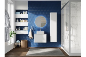 Тумба с раковиной STWORKI Ноттвиль 60 белая, без выреза под смеситель - 2