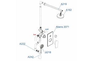 Душевой комплект WasserKraft Abens чёрный матовый - 3