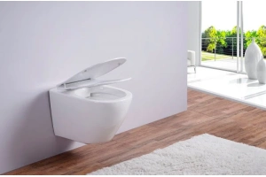 Унитаз подвесной Esbano Azalea с сиденьем микролифт, белый (ESUPAZALW) - 3