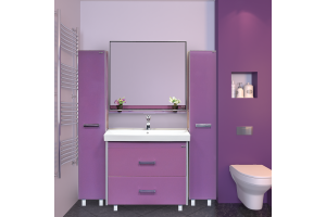 Джулия - 90 Зеркало с полочкой 12 мм сиреневое - 2