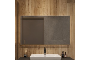 Зеркало DIWO Элиста 120 с подсветкой, прямоугольное, в стиле лофт, инфракрасное управление