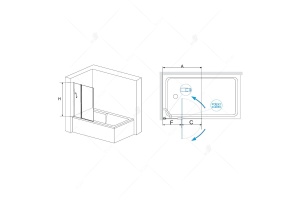 Шторка на ванну RGW SC-11 03111110-11 - 3