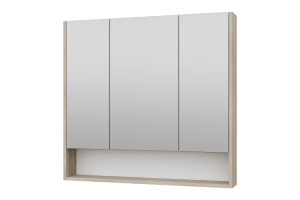 Зеркало-шкаф Misty Мускат 90 светлое дерево