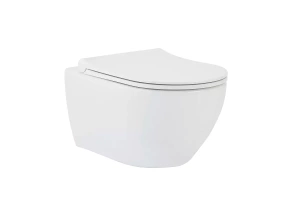 Унитаз подвесной безободковый BeWash Bogen Tornado с сиденьем микролифт белый