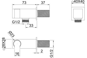 Шланговое подключение Allen Brau Infinity 5.21017-00 с держателем для душа - 2