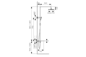 Душевая стойка Kaiser Star 02182-2 черный - 2
