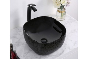 Раковина накладная CeramaLux NC 42 см черный (D1301H004)