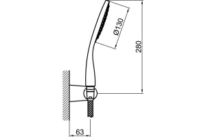 Душевой гарнитур Webert Comfort AC0764015 хром - 2