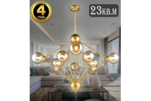 Люстра на штанге Natali Kovaltseva STUTTGART STUTTGART 91006/10C GOLD - 3