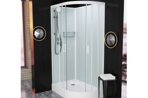 Душевая кабина Frank F411L White левосторонняя низкий поддон б/к Без крыши - 2
