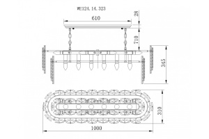 Подвесной светильник Wertmark Agati WE124.14.323 - 2