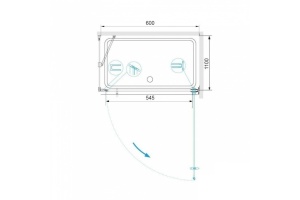 Душевой уголок RGW Hotel HO-045B 60х110 профиль черный стекло прозрачное - 3