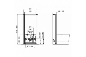 R016267 PROSYS Рама для монтажа подвесного биде - 2