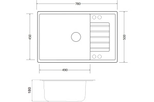 Мойка кухонная Zorg Granit GR 780 BLACK BRONZE бронза - 2