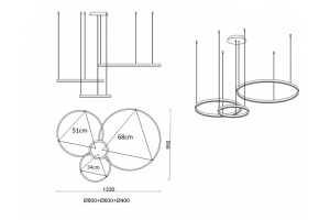 Подвесной светильник Kink Light Тор 08223,33P(3000K) - 3