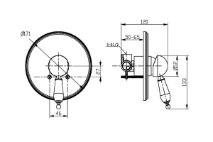 Смеситель для душа Boheme Medici бронза с черной ручкой - 2