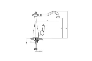 Смеситель для кухонной мойки Magliezza Collana бронза (50120-br) - 2