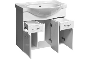 Тумба под раковину Stella Polar Концепт Эльбрус 90 белый - 3